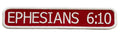 Custom Embroidered Scripture Patch – Ephesians 6:10 | Personalized Faith Gift